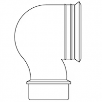 Manchon coudé raccordement pour sortie verticale 100 mm - JACOB DELAFON Réf. E6276-NF