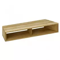 Marchepieds asym&eacute;trique en bois massif 66cm (N&eacute;o 160 / Capsule 120) - Jacob Delafon R&eacute;f. E6D001-00