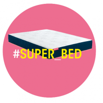 Matelas # SUPER BED - 90 x 190 cm - 651 Ressorts ensachés + Mémoire de forme - MERINOS Réf. HA1148309019000