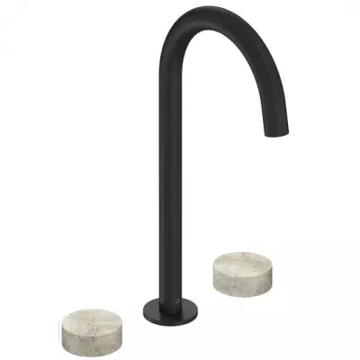 M�langeur 3 trous haut Grands Boulevards Noir mat / Douceur min�rale - JACOB DELAFON R�f. CE25388-LM-HYJ-BL