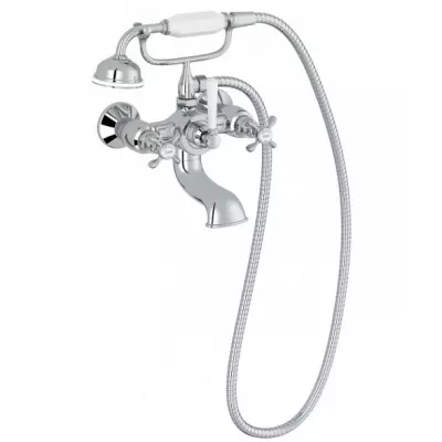 M�langeur bain douche mural Cl�o 1889 Chrom� - JACOB DELAFON R�f. E24313-CP