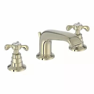 M�langeur lavabo 3 trous poign�es croix Cl�o 1889 Or beige avec vidage - JACOB DELAFON R�f. E24306-BGG