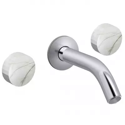 M�langeur lavabo mural Grands Boulevards Chrom� / Marbre sculptural - JACOB DELAFON R�f. CE27341-LM-HYC-CP