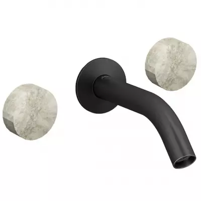 M�langeur lavabo mural Grands Boulevards Noir mat / Douceur min�rale - JACOB DELAFON R�f. CE27341-LM-HYJ-BL