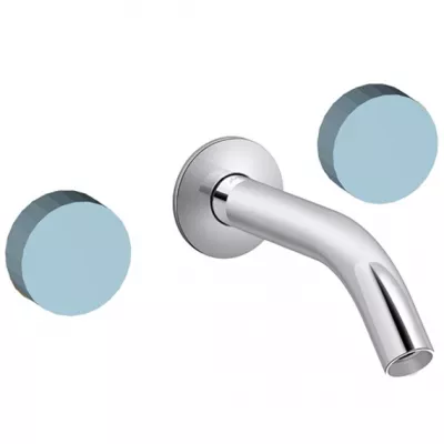 M�langeur mural 3 trous - poign�es Aigue-marine Satin� Chrome- JACOB DELAFON R�f. CE27341-LM-S50-CP
