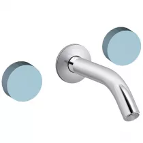M&eacute;langeur mural 3 trous - poign&eacute;es Aigue-marine Satin&eacute; Chrome- JACOB DELAFON R&eacute;f. CE27341-LM-S50-CP