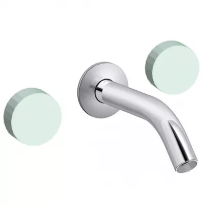 M�langeur mural 3 trous - poign�es Amande Satin� Chrome- JACOB DELAFON R�f. CE27341-LM-S51-CP