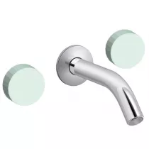 M&eacute;langeur mural 3 trous - poign&eacute;es Amande Satin&eacute; Chrome- JACOB DELAFON R&eacute;f. CE27341-LM-S51-CP