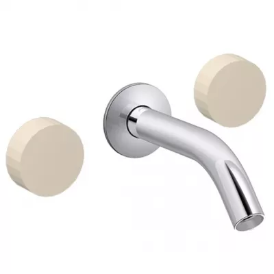 M�langeur mural 3 trous - poign�es Argile Satin� Chrome- JACOB DELAFON R�f. CE27341-LM-F84-CP