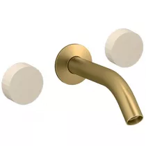 M&eacute;langeur mural 3 trous - poign&eacute;es Argile Satin&eacute; Laiton bross&eacute;- JACOB DELAFON R&eacute;f. CE27341-LM-F84-2MB