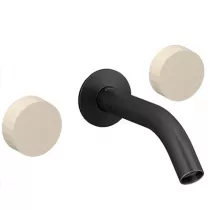 M&eacute;langeur mural 3 trous - poign&eacute;es Argile Satin&eacute; Noir mat- JACOB DELAFON R&eacute;f. CE27341-LM-F84-BL