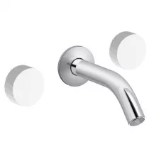 M&eacute;langeur mural 3 trous - poign&eacute;es Blanc Satin&eacute; Chrome- JACOB DELAFON R&eacute;f. CE27341-LM-F30-CP