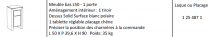 Meuble bas Vendôme 50cm 1 porte 1 tiroir Laque au choix - DECOTEC Réf. 1254871
