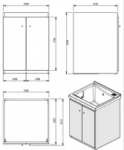 Meuble Blink 60 cm blanc - SANINDUSA Réf. 66440