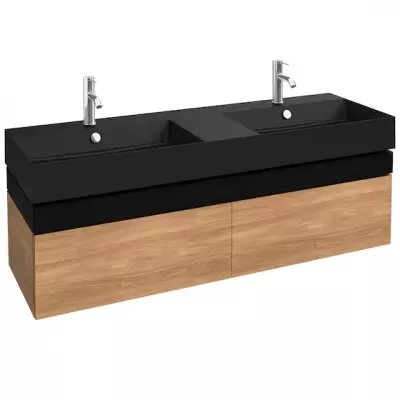 Meuble Caf� Terrace 140cm 2 tiroirs Ch�ne - JACOB DELAFON R�f. EB2434-PX-MD