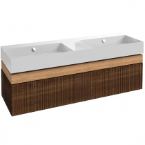 Meuble Café Terrace 140cm 2 tiroirs Chêne structuré \ Drap de soie\ - JACOB DELAFON Réf. EB2434S-PX-MD