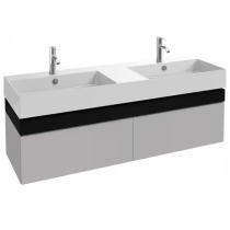 Meuble Café Terrace 140cm plumier Chêne / 2 tiroirs laqués - JACOB DELAFON Réf. EB2434-PX-TL