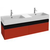 Meuble Café Terrace 140cm plumier Chêne / 2 tiroirs laqués - JACOB DELAFON Réf. EB2434-PX-TL