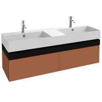 Meuble Café Terrace 140cm plumier Chêne / 2 tiroirs laqués - JACOB DELAFON Réf. EB2434-PX-TL