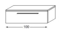 Meuble complémentaire en mélaminé sans LED 100 cm - SANIJURA Réf. 112211