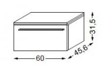 Meuble complémentaire en mélaminé sans LED 60 cm - SANIJURA Réf. 112207