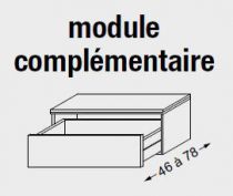 Meuble complémentaire laqué sans LED poignée métal 80 cm - SANIJURA Réf. 112310