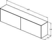 Meuble Conca 200cm 2 tiroirs Blanc mat - Ideal Standard Réf. T4332Y1