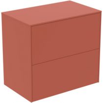 Meuble Conca 60cm 2 tiroirs Orange Sunset mat - Ideal Standard Réf. T4327Y3