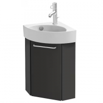 Meuble d\'angle sous lave-mains Odéon Rive Gauche 1 porte droite Laque - Jacob Delafon Réf. EB2584D-Rx-TL