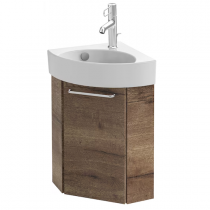 Meuble d\'angle sous lave-mains Odéon Rive Gauche 1 porte droite Mélaminé  - Jacob Delafon Réf. EB2584D-Rx-MM