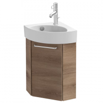 Meuble d\'angle sous lave-mains Odéon Rive Gauche 1 porte droite Mélaminé  - Jacob Delafon Réf. EB2584D-Rx-MM