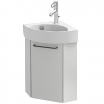 Meuble d\'angle sous lave-mains Odéon Rive Gauche 1 porte gauche Laque - Jacob Delafon Réf. EB2584G-Rx-TL