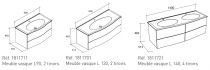 Meuble Decotec Epure 90cm 2 tiroirs + plan vasque Céramyl Blanc
