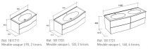 Meuble Decotec Epure 90cm 2 tiroirs + plan vasque Céramyl Blanc