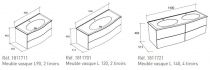 Meuble Decotec Epure 90cm 2 tiroirs + plan vasque Céramyl Blanc