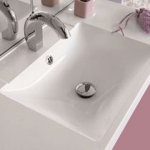 Meuble Decotec Rivoli 75cm 3 tiroirs + plan vasque Céramyl® Blanc