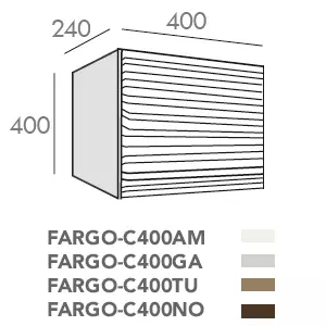 Meuble haut Fargo 40cm Amande - O\'DESIGN R�f. FARGOC400A