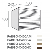 Meuble haut Fargo 40cm Amande - O\'DESIGN Réf. FARGOC400A