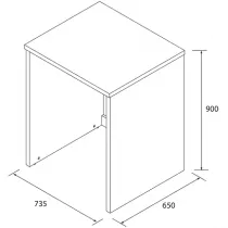 Meuble LAUNDRY 73.5cm Ch&ecirc;ne africain - SALGAR R&eacute;f. 114806