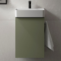 Meuble lave-mains AIDA 44cm 1 porte Green forest - SALGAR Réf. 114652