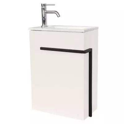 Meuble lave-mains Cimon 40cm Blanc ouverture � gauche - O\'DESIGN R�f. CAISCIM400GB