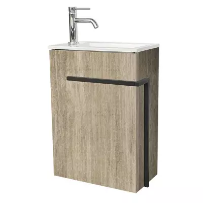 Meuble lave-mains Cimon 40cm Ch�ne ouverture � gauche - O\'DESIGN R�f. CAISCIM400GC