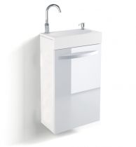 Meuble lave-mains COMBO 44cm 1 porte laqué avec distributeur de savon - DECOTEC 1555161 