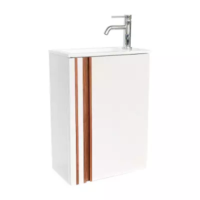 Meuble lave-mains Elya 40cm Blanc craie - O\'DESIGN R�f. CAISELYA400B