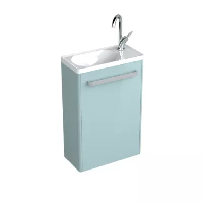 Meuble lave-mains JAZZ 45cm 1 porte laqu� avec vasque Ceramyl - DECOTEC