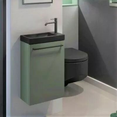 Meuble lave-mains Lulu 40cm c�ramique noire / Laque - DECOTEC R�f. 1147211