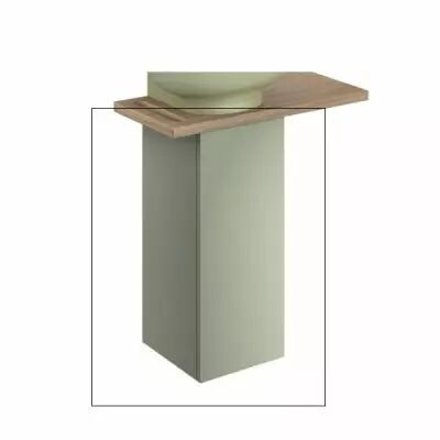 Meuble lave-mains Skim laqu� 1 porte  - charni�res � droite - DECOTEC R�f. 1147541