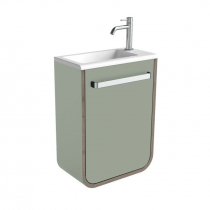 Meuble lave-mains Ulysse 44cm 1 porte stratifié avec vasque Céramyl - DECOTEC