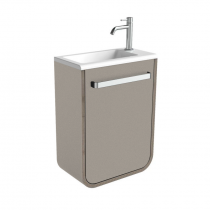 Meuble lave-mains Ulysse 44cm 1 porte stratifié avec vasque Céramyl - DECOTEC