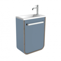 Meuble lave-mains Ulysse 44cm 1 porte stratifié avec vasque Céramyl - DECOTEC